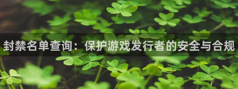 苏州pp电子网络科技有限公司：封禁名单查询：保护游戏发行者的安全与合规